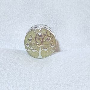 Authentic Pandora Tree Of Hearts Sterling Silver & 14k Gold Charm #792106EN23